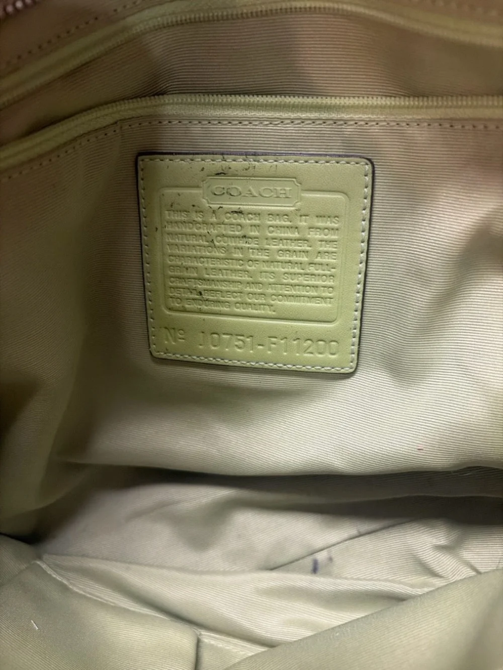 Coach Green Leather Satchel Shoulder Bag Soho Hampton Style Horsebit Purse - Picture 7 of 7